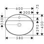 Hansgrohe Xuniva D 60170450 umywalka 60x45 cm owalna nablatowa biała zdj.2