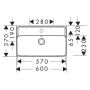 Hansgrohe Xanuia Q 60213450 umywalka 60x37 cm prostokątna ścienna biała zdj.2