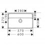 Hansgrohe Xanuia Q 60214450 umywalka 60x37 cm prostokątna ścienna biała zdj.2