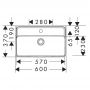 Hansgrohe Xanuia Q 60215450 umywalka 60x37 cm prostokątna ścienna biała zdj.2