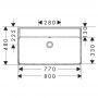 Hansgrohe Xanuia Q 60226450 umywalka 80x48 cm prostokątna ścienna biała zdj.2