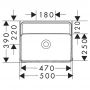 Hansgrohe Xanuia Q 60234450 umywalka 50x39 cm prostokątna ścienna biała zdj.2