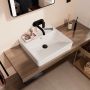 Hansgrohe Xanuia Q 60239450 umywalka 55x48 cm prostokątna ścienna-nablatowa biała zdj.4