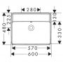 Hansgrohe Xanuia Q 60240450 umywalka 60x48 cm prostokątna ścienna biała zdj.2
