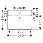 Hansgrohe Xanuia Q 60241450 umywalka 60x48 cm prostokątna ścienna biała zdj.2