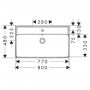 Hansgrohe Xanuia Q 60250450 umywalka 80x48 cm prostokątna ścienna-nablatowa biała zdj.2