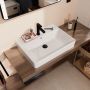 Hansgrohe Xanuia Q 60252450 umywalka 65x48 cm prostokątna ścienna-nablatowa biała zdj.4