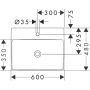Hansgrohe Xelu Q 61016450 umywalka 60x48 cm prostokątna ścienna-meblowa biała zdj.2