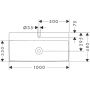 Hansgrohe Xelu Q 61036450 umywalka 100x48 cm prostokątna ścienna-meblowa biała zdj.2