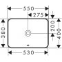 Hansgrohe Xuniva Q 61066450 umywalka 55x40 cm prostokątna wpuszczana biała zdj.2