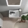 Hansgrohe Xevolos E 61087450 umywalka 36x25 cm prostokątna ścienna-meblowa biała zdj.3