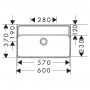 Hansgrohe Xanuia Q 61127450 umywalka 60x37 cm prostokątna ścienna biała zdj.2
