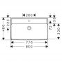 Hansgrohe Xanuia Q 61138450 umywalka 80x48 cm prostokątna ścienna biała zdj.2