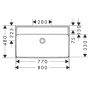Hansgrohe Xanuia Q 61139450 umywalka 80x48 cm prostokątna ścienna biała zdj.2