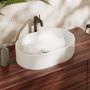 Hansgrohe Xuniva U 60166450 umywalka 55x40 cm owalna nablatowa biała zdj.8