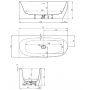 Hoesch iSensi 3814010 wanna przyścienna 170x75 cm zdj.2