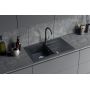 iceBerg Focus ZFS1411 zlewozmywak granitowy 76x44 cm szary/grafitowy/onyx zdj.3