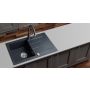 iceBerg Focus ZFS1411 zlewozmywak granitowy 76x44 cm szary/grafitowy/onyx zdj.4