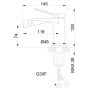 Invena Alonia BB70002 bateria bidetowa stojąca biała zdj.2