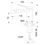 Invena Alonia BB70024 bateria bidetowa stojąca zdj.2