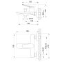 Invena Alonia BW70002 bateria wannowo-prysznicowa ścienna biała zdj.2