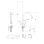 Invena Glamour BZ02F04 bateria kuchenna z filtrem stojąca czarna zdj.2