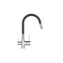 Invena Glamour BZ02F08 bateria kuchenna z filtrem stojąca chrom-czarna zdj.3