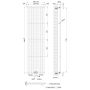 Invena Mono UG10S18 grzejnik łazienkowy dekoracyjny 180x48 cm szary zdj.2