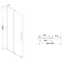 Invena AK21101 kabina prysznicowa walk-in x100 cm chrom /szkło przezroczyste zdj.2