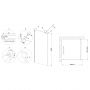 Invena AK32101 ścianka prysznicowa walk-in 100 cm czarny półmat/szkło przezroczyste zdj.2