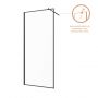 Invena AK32108 ścianka prysznicowa walk-in 100 cm czarny półmat/szkło przezroczyste zdj.8