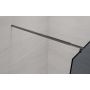 Invena AK32113 ścianka prysznicowa walk-in 110 cm czarny półmat/szkło grafitowe zdj.6