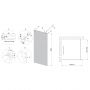 Invena AK32113 ścianka prysznicowa walk-in 110 cm czarny półmat/szkło grafitowe zdj.2