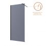 Invena AK32113 ścianka prysznicowa walk-in 110 cm czarny półmat/szkło grafitowe zdj.8