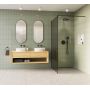 Invena AK32113 ścianka prysznicowa walk-in 110 cm czarny półmat/szkło grafitowe zdj.4