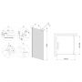 Invena AK32115 ścianka prysznicowa walk-in 110 cm czarny półmat/ zdj.2