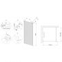 Invena AK32125 ścianka prysznicowa walk-in 120 cm czarny półmat/szkło ze wzorem zdj.2