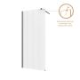 Invena AK32125 ścianka prysznicowa walk-in 120 cm czarny półmat/szkło ze wzorem zdj.9