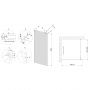 Invena AK32185 ścianka prysznicowa walk-in 80 cm czarny półmat/szkło ze wzorem zdj.2