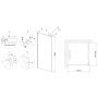 Invena AK32188 ścianka prysznicowa walk-in 80 cm czarny półmat/szkło przezroczyste zdj.2