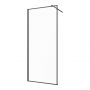 Invena AK32188 ścianka prysznicowa walk-in 80 cm czarny półmat/szkło przezroczyste zdj.1