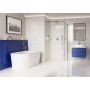Invena AK32195 ścianka prysznicowa walk-in 90 cm czarny półmat/szkło ze wzorem zdj.4