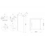 Invena AK32198 ścianka prysznicowa walk-in 90 cm czarny półmat/szkło przezroczyste zdj.2