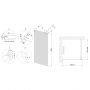 Invena AK32199 ścianka prysznicowa walk-in 90 cm chrom półmat/szkło ze wzorem zdj.2