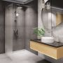 Invena AK32199 ścianka prysznicowa walk-in 90 cm chrom półmat/szkło ze wzorem zdj.7