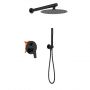 Invena Alonia BS70004 zestaw prysznicowy podtynkowy z deszczownicą czarny zdj.7