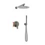 Invena Alonia BS70024 zestaw prysznicowy podtynkowy z deszczownicą grafitowy zdj.1