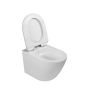 Invena Tavro CE71001 miska wc z deską wolnoopadającą wisząca bez kołnierza ze spłukiwaniem wirowym biały połysk zdj.3