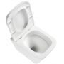 Invena Florina CE94001 miska wc z deską wolnoopadającą wisząca bez kołnierza spłukiwanie wirowe biały połysk zdj.4