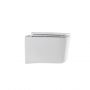 Invena Malaga CE96001 miska wc z deską wolnoopadającą wisząca bez kołnierza spłukiwanie wirowe biały połysk zdj.4
